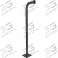 PEDESTAL PRO Gooseneck Pedestal: 64 in Overall Ht, Black, Pedestal, 12 in x 8 in, Black (MPN 64-9C-S). Key specifications — attr193630: PEDESTAL PRO; attr982335: Carriage Bolt Hardware; attr982316: Black; attr982338: Intercoms; attr982348: Powder Coated; attr982331: Carbon Steel; attr1022512: Pedestal.