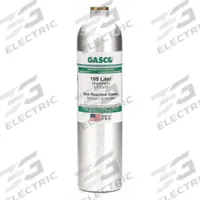 GASCO Calibration Gas: Nitrogen, +/-2% Accuracy, CO2, Calibration Gas, 105 L Cylinder Capacity (MPN X02NI99CR150084). Key specifications — For Use With: All OEM Gas Detectors; Background Gas: Nitrogen; Brand: GASCO; Gas Mixture: Carbon Dioxide 1,200 ppm.
