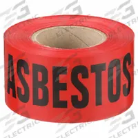 APPROVED VENDOR Barricade Tape: 500 ft Lg, 3 in Wd, Danger Asbestos Removal Legend, Polypropylene (MPN B354R341-200). Key specifications — Tape Message: Danger Asbestos Removal; Message Color: Black; Brand: APPROVED VENDOR.