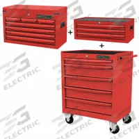 WESTWARD Rolling Cabinet Kit: 15 Drawers, Light Duty, Keyed, Red / Powder Coated (MPN 361LM8). Key specifications — attr1116680: Red; attr1116684: Ball Bearing; attr1116690: WESTWARD; attr1116659: Keyed; attr1116661: Top Chest 26 in W x 12-1/8 in D x 16 in H.