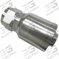 AEROQUIP Hydraulic Crimp Fitting: Carbon Steel, Straight, -32 For Hose Dash Size, 2 in Fitting Size (MPN 6SA32FJ32). Key specifications — Fitting Gender: Female; Fitting Connection Type: JIC x Hose End; Fitting Size: 2 in; Thread Size: 1-1/2"-11-1/2; For Hose Dash Size: -32; Brand: AEROQUIP.