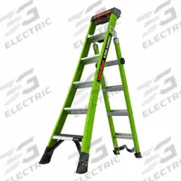 LITTLE GIANT Combination Ladder: 3 Configurations, Fiberglass, 375 lb Load Capacity, 36 lb Wt (MPN 13936-071). Key specifications — Brand: LITTLE GIANT; Included Features: Rotating Wall Pad.