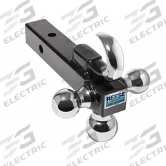 REESE Tri Ball Mount w/ Hook: V, Ball Mounts with Hitch Ball Ball Mount, 2 in Compatible Hitch Size (MPN 7031400). Key specifications — Vehicle Class: V; Brand: REESE; Features: One Ball Mount Bar for Three Size Balls; Finish: Powder Coated; Includes: 1-7/8 in Ball; Mount w/ Hitch Ball Style: Non-Adjustable.