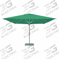 CALIFORNIA UMBRELLA Outdoor Umbrella: Green, Aluminum/Steel, Hand Crank, 145 1/8 in Overall Ht (MPN SOLA338001-6000). Key specifications — Brand: CALIFORNIA UMBRELLA; Canopy Color: Green; Includes Base: Yes; Includes Lights: No; Opening Mechanism: Hand Crank; Pole Material: Aluminum.
