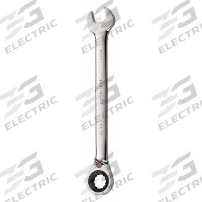 WESTWARD Combination Wrench: Alloy Steel, Chrome, 15/16 in Head Size, 13 in Overall Lg - SAE 12-Point Ratcheting Combination Wrenches