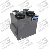 Heat Recovery Ventilator: Top Port, 140 cfm @ 0.400 in SP, 80% Max. Efficiency, Variable Speed (MPN B160E65RT). Key specifications — Brand: BROAN; Nameplate Voltage: 120V AC; Defrost Type: Recirculation; Electrical Connection: Plug-In; Number of Speeds: Variable.