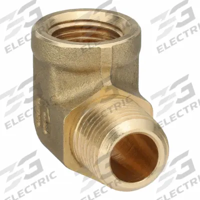 PARKER Metal Pipe Elbow: 90° Elbow, 1/8 in x 1/8 in - Threaded High-Pressure Pipe Fittings with Sealant