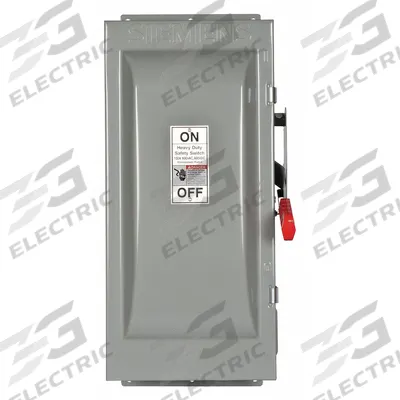 Siemens Safety Switch: Non-Fusible, 100 A, Three Phase, 600V AC, Galvanized Steel - Non-Fusible Safety Switches
