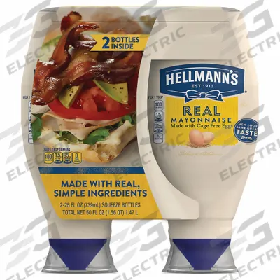 HELLMANNS HELLMANN'S Mayonnaise: 25 oz Item Size, Bottle, 2 Pack Count (MPN 18894) - Furnishings, Appliances and Hospitality