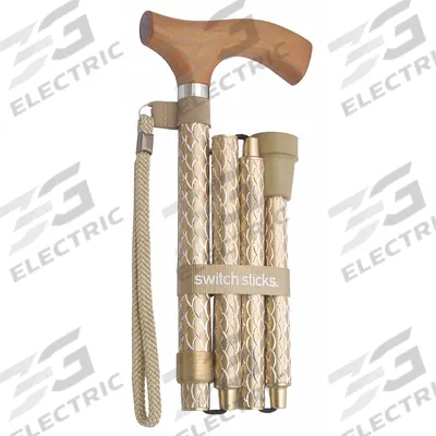 SWITCH STICKS Walking Stick: Walking Stick, Std, Single, Wood, Water Resistant Bag - Folding Canes