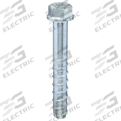 APPROVED VENDOR Screw Anchor: 8 in Overall Lg, 5/8 in Dia, Steel, External Hex, Hex, Steel - Heavy-Duty Hex-Head Screw Anchors