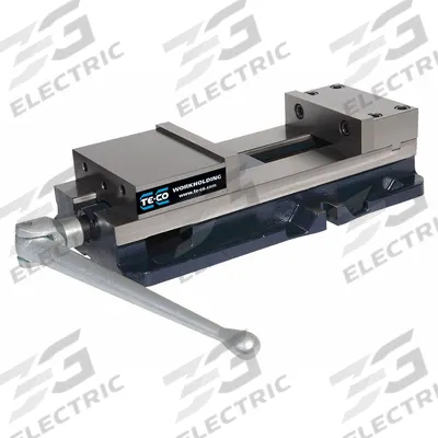 TE-CO Machine Vise: 8 in Jaw Face Wd, 11 in Max Jaw Opening, 2 13/64 in Throat Dp - Standard Milling Machine Vises