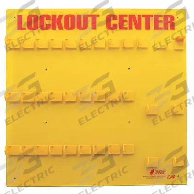 ZING Lockout Board: Lockout Station, No Padlocks, Lockout Tagout Board Lockout Station - Unfilled Lockout Stations