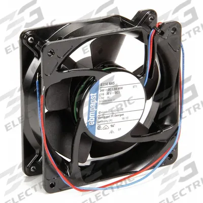 EBM-PAPST Axial Fan: 209 cfm Airflow @ 0.000 in SP, 4 11/16 in Ht, 1 1/2 in Dp, Lead Wires - Standard Square Axial Fans