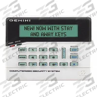 NAPCO Intrusion System Keypads: 4 3/8 in Overall Ht, 1 1/8 in Overall Lg, 5 7/8 in Overall Wd - Keypads for Security Systems