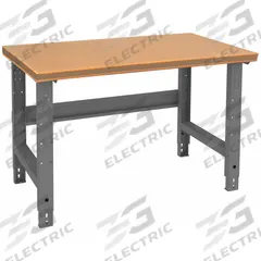 TENNSCO Workbench: Adj Ht, Tempered Hardwood, 48 in x 30 in, 2,400 lb Overall Load Capacity, Gray (MPN WBA-1-3048C). Key specifications — Brand: TENNSCO.