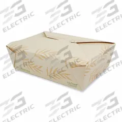 WORLD CENTRIC Carry-Out Food Container: Tan, Box Container, 1 Compartments, Rectangular, 200 PK (MPN TO-NT-3). Key specifications — Color: Tan; Microwave Safe: No; Material: Fiber; Shape: Rectangular; Brand: WORLD CENTRIC.