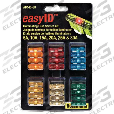 BUSSMANN Fuse Kit: Includes Series ATC-ID, Automotive Fuses - Automotive & Fleet Fuse Kits