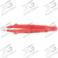 WIHA Insulated Tweezers: Carbon Steel, Round, Straight Tip (MPN 75215). Key specifications — attr1002355: Carbon Steel; attr1002345: WIHA; attr1002348: Steel; attr1002358: Serrated; attr1024781: Standard.
