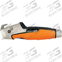 FISKARS Painters Utility Knife: 7 1/2 in Overall Lg, Std Tip, Rubberized, Rubber, Orange, Hinge (MPN 770050-1001). Key specifications — attr307837: Hinge; attr307830: Standard Tip; attr307833: Orange; attr307831: Rubberized; attr307832: Rubber; attr324891: FISKARS.
