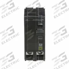 SQUARE D Miniature Circuit Breaker: 25 A, 120/240V AC, Single Phase, 22kA at 120/240V AC, 2 Poles (MPN QO225VH). Key specifications — Phase: Single; Amps: 25 A; AC Voltage Rating: 120/240V AC; Max. AIR Rating: 22kA at 120/240V AC; For Use With: QO Load Centers and NQ Panelboards; Brand: SQUARE D.