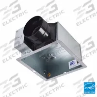 Exhaust Fan: Ceiling, 1.3 sones, 2 Speed, Round Duct (MPN FV-07VBA1A). Key specifications — Brand: PANASONIC; Nameplate Voltage: 120V AC; Duct Shape: Round; Mounting Location: Ceiling; Mounting Type: Frame Screws; Number of Speeds: 2.