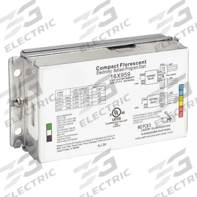 APPROVED VENDOR Ballast: 120 to 277V AC, 1/2 Lamps Supported, 21 W Bulb Watt - Programmed Rapid Start Electronic Fluorescent Ballasts