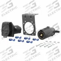 CURT Automotive Electrical Plug: 7-Way, Plastic, Trailer and Tow Vehicle, Dust Cover/Snap Locks (MPN 58152)
