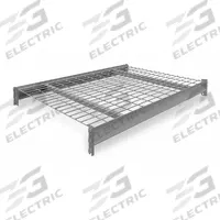 TENNSCO Shelf: 48 in x 36 in, 14 ga Beams, 5 AWG Decking, Galvanized Wire, 4,150 lb Load Capacity (MPN 6940). Key specifications — Decking Material: Galvanized Wire; Frame Finish: Powder Coated; Frame Material: Steel; Color: Gray; Includes: (2) Beams, (2) Crossbars; Brand: TENNSCO.