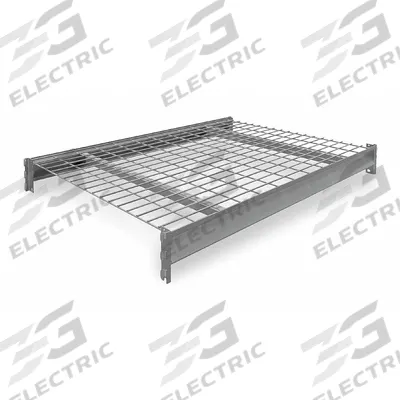 TENNSCO Shelf: 48 in x 36 in, 14 ga Beams, 5 AWG Decking, Galvanized Wire - Wire Decking Bulk Rack Shelf Kits
