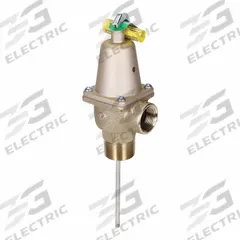 WATTS Temperature and Pressure Relief Valve: Section XIII ASME Section, MNPTF x FNPTF (MPN F121592). Key specifications — Brand: WATTS; Body Material: Copper Silicon Alloy.