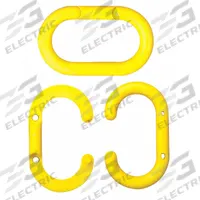 APPROVED VENDOR Chain Link for Plastic Chain Barrier: Yellow, 2 1/50 in Overall Lg, Polyethylene (MPN 50702-10). Key specifications — Material: Polyethylene.