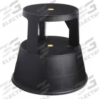 XTEND + CLIMB Step Stool: 15 in Overall Ht, 300 lb Load Cap, 2 Steps, Plastic, 15 in Standing Ht (MPN 962). Key specifications — Product Type: Step Stool; Stacking: Stackable; Brand: XTEND + CLIMB; Casters Included: Swivel; Color: Black; Feet Material: Rubber; Feet Type: Non-Marring; Folding: Not Foldable.
