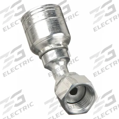 AEROQUIP Hydraulic Crimp Fitting: Steel x Steel, 45° Elbow, -20 For Hose Dash Size - Aeroquip Crimp Hydraulic Hose Fittings with ORS Connection