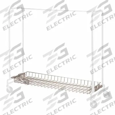 R&B WIRE PRODUCTS Basket Shelf: Rod Design (No ) Hooks, 72 in Overall Wd, Silver - Rack Accessories