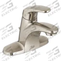 AMERICAN STANDARD Mid Arc Bathroom Faucet: Colony Pro, Metal, Brushed Nickel Finish, Centerset, Arc (MPN 7075002.295). Key specifications — Includes: Drain; Brand: AMERICAN STANDARD; Series: Colony Pro.