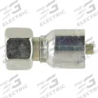 PARKER Hydraulic Crimp Fitting: Steel x Steel, Straight, -4 For Hose Dash Size, Female x Genderless (MPN 1C643-8-4). Key specifications — Fitting Gender: Female x Genderless; Fitting Connection Type: Metric x Crimp; Brand: PARKER; Thread Size: M16-1.5; For Hose Dash Size: -4.