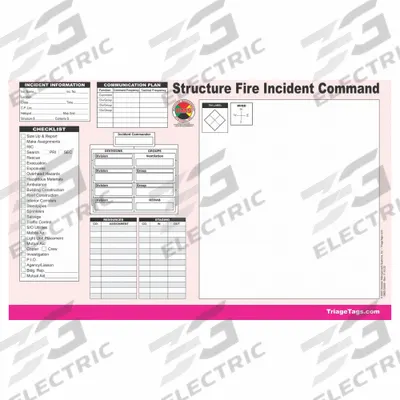 DISASTER MANAGEMENT SYSTEMS Structure Fire ICS Worksheet: Pad of 25 Sheets, Synthetic Paper - Incident Command Worksheets