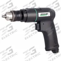 SPEEDAIRE Air-Powered Drill: 3/8 in Chuck, Medium Duty, 2,600 RPM, 0.5 hp, Keyed (MPN 21AA69). Key specifications — attr1320790: SPEEDAIRE.