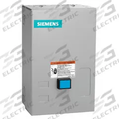 SIEMENS NEMA Magnetic Motor Starter: Non-Reversing, 3 Poles, NEMA Size 1, 27 A, 240V AC Coil (MPN 14DUC32BG). Key specifications — attr211388: SIEMENS; attr951451: 1NO; attr951453: 190-220/220-240V AC; attr951489: Three; attr951498: Screw Terminals; attr984425: 1NO; attr984429: Pilot Light; attr997361: None (Not Applicable to Electronic Overloads).