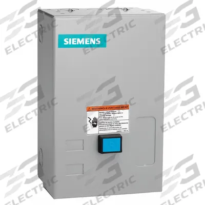 SIEMENS NEMA Magnetic Motor Starter: Non-Reversing, 3 Poles, NEMA Size 1, 27 A - Enclosed Non-Reversing Starters with Electronic Overloads
