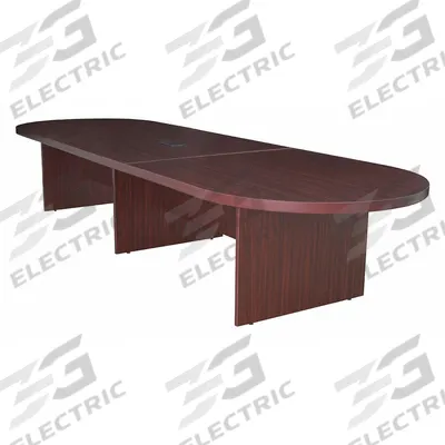 REGENCY Conference Table: Racetrack Oval, Laminate, Mahogany, 144 in Overall Lg - Oval Conference Tables