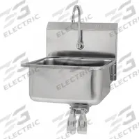 SANI-LAV Hands-Free Sink: 1 Stations, 10 in Bowl Dp, 19 in Bowl Lg, 16 in Bowl Wd, Faucet Included (MPN 525L-0.5). Key specifications — Includes Side Splash: Side Splash Not Included; Series: Stainless Steel Hand Wash Sink; Brand: SANI-LAV.
