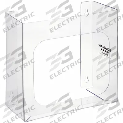 BOWMAN DISPENSERS Protection Dispenser: Wall, 11 3/8 in x 5 1/4 in x 11 7/32 in, PETG - Open Top Dispensers for Boxed Protective Clothing