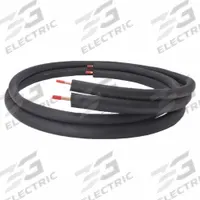 STREAMLINE Liquid and Suction Line Set: 50 ft Lg, 1/2 in Insulation, 3/8 in Plain Liquid, Copper (MPN 61020500B6). Key specifications — Insulation Color: Black; Insulation Material: Elastomeric; Line Material: Copper; Connection Material: Copper; Brand: STREAMLINE.