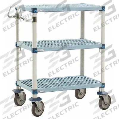 INSTOCK Laboratory Utility Cart: 36 in Overall Lg, 24 in Overall Wd, 39 in Overall Ht - Lab Carts