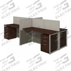 BUSH BUSINESS FURNITURE Modular Cubicle Workstation: 45 in Overall Ht, 119 in Overall Wd, Cherry (MPN EOD660SMR-03K). Key specifications — Brand: BUSH BUSINESS FURNITURE; Office Cubicle Color: Cherry.