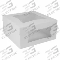 APPROVED VENDOR Disposable Carry-Out Food Container: 5 in Ht, 10 in Wd, 10 in Dp, Paperboard, 150 PK (MPN 23053). Key specifications — Brand: APPROVED VENDOR; Material: Paperboard; Microwave Safe: No; Product Type: Window Bakery Box; Shape: Square; Closure Type: Tuck Top Lid.