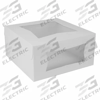 APPROVED VENDOR Disposable Carry-Out Food Container: 5 in Ht, 10 in Wd, 10 in Dp, Paperboard - Window Paper Containers