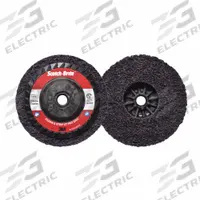 SCOTCH-BRITE Non-Woven Depressed Center Disc: 5 in x 5/8"-11, Silicon Carbide, Extra Coarse, XO-DC (MPN 7100177482). Key specifications — Series: XO-DC; Brand: SCOTCH-BRITE.